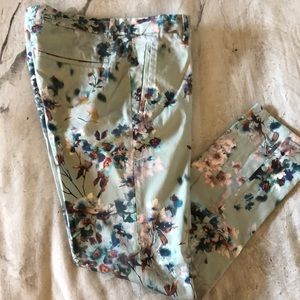 ZARA floral print cropped pants 30W
